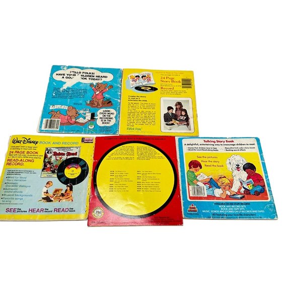 Peter Pan Records Book Set Lot 5 Read and Hear Pony Puff Pigs Pied Piper Vintage - Picture 3 of 16